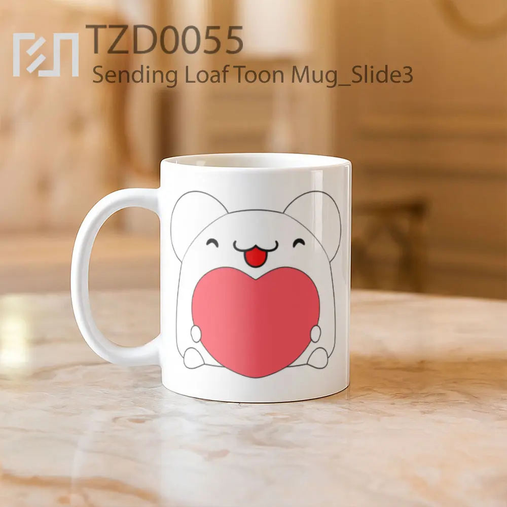 Sending Loaf Toon Mug - All-side / Desain