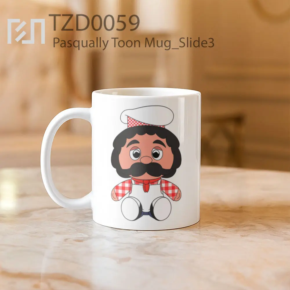 Pasqually Toon Mug - All-side / Desain