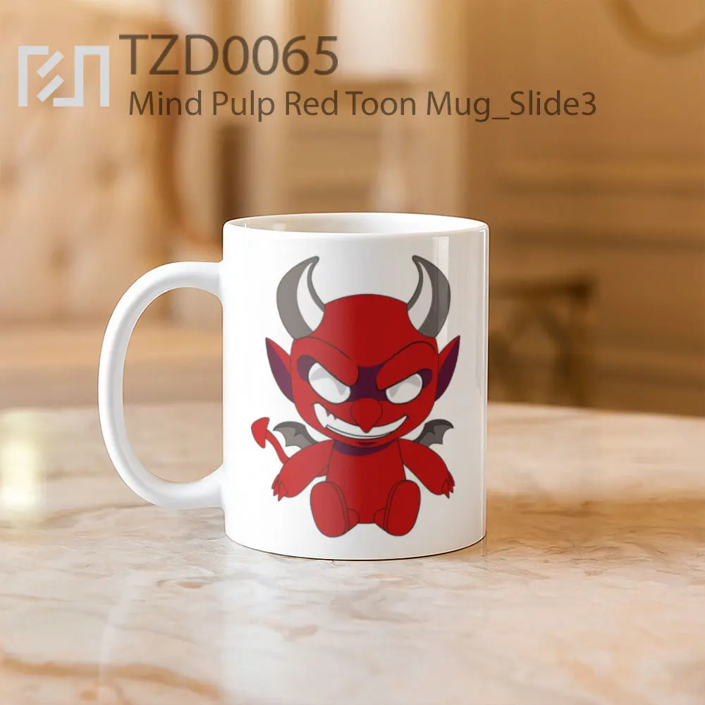 Mind Pulp Red Toon Mug - All-side / Desain
