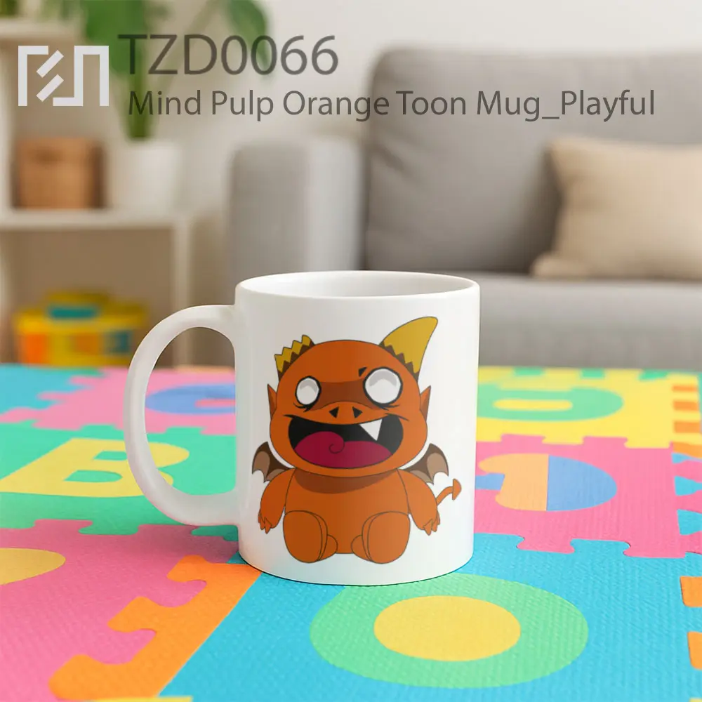 Mind Pulp Orange Toon Mug - All-side / Desain