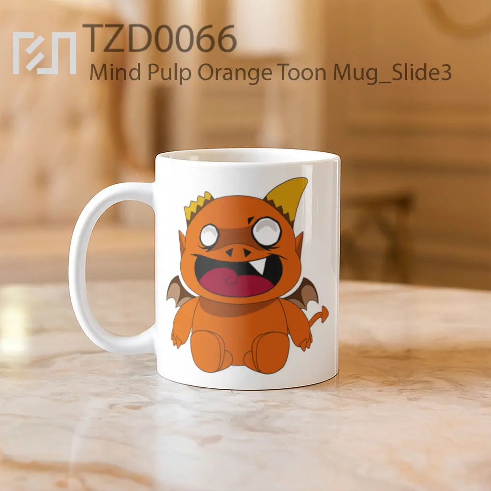 Mind Pulp Orange Toon Mug - All-side / Desain