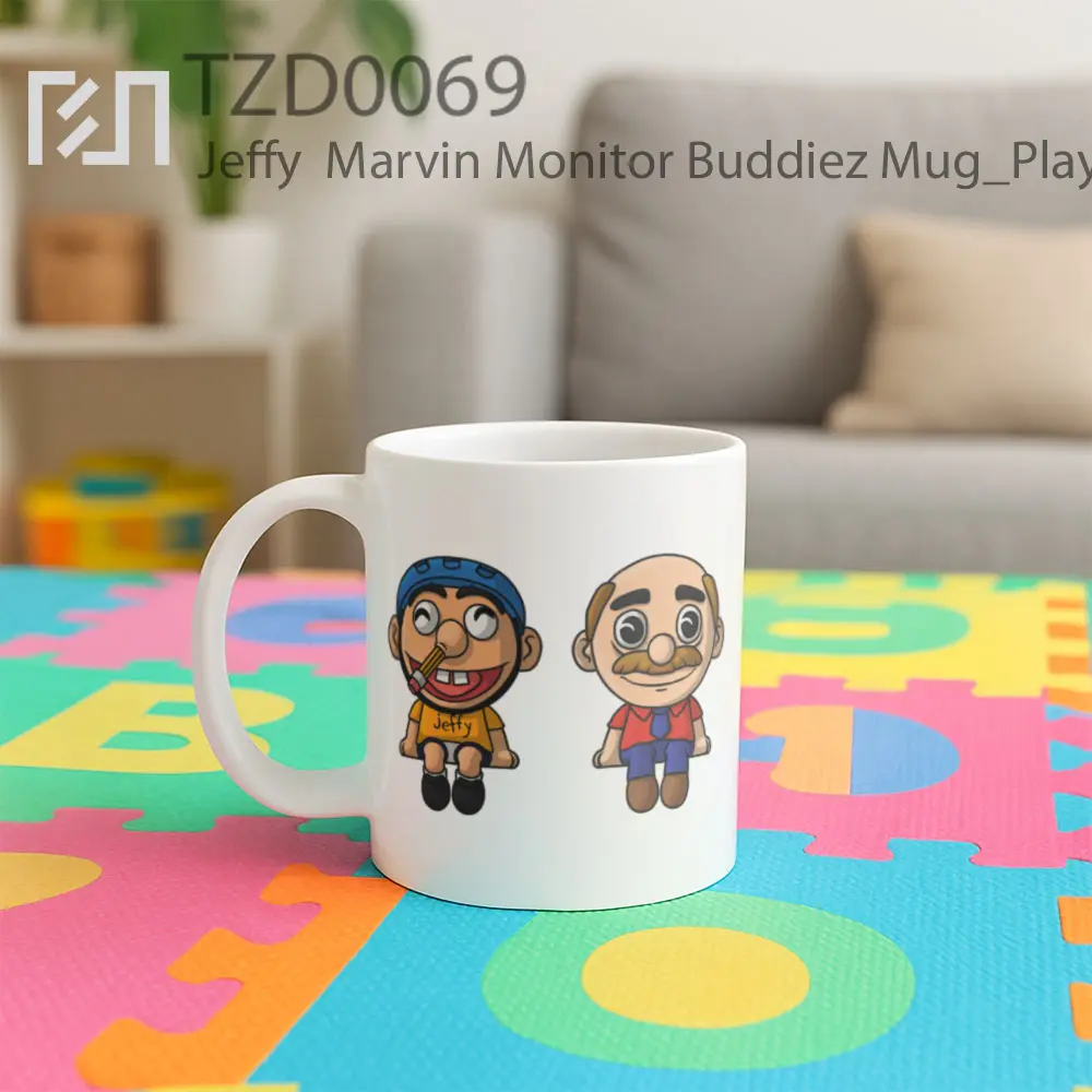 Jeffy  Marvin Monitor Buddiez Mug - All-side / Desain