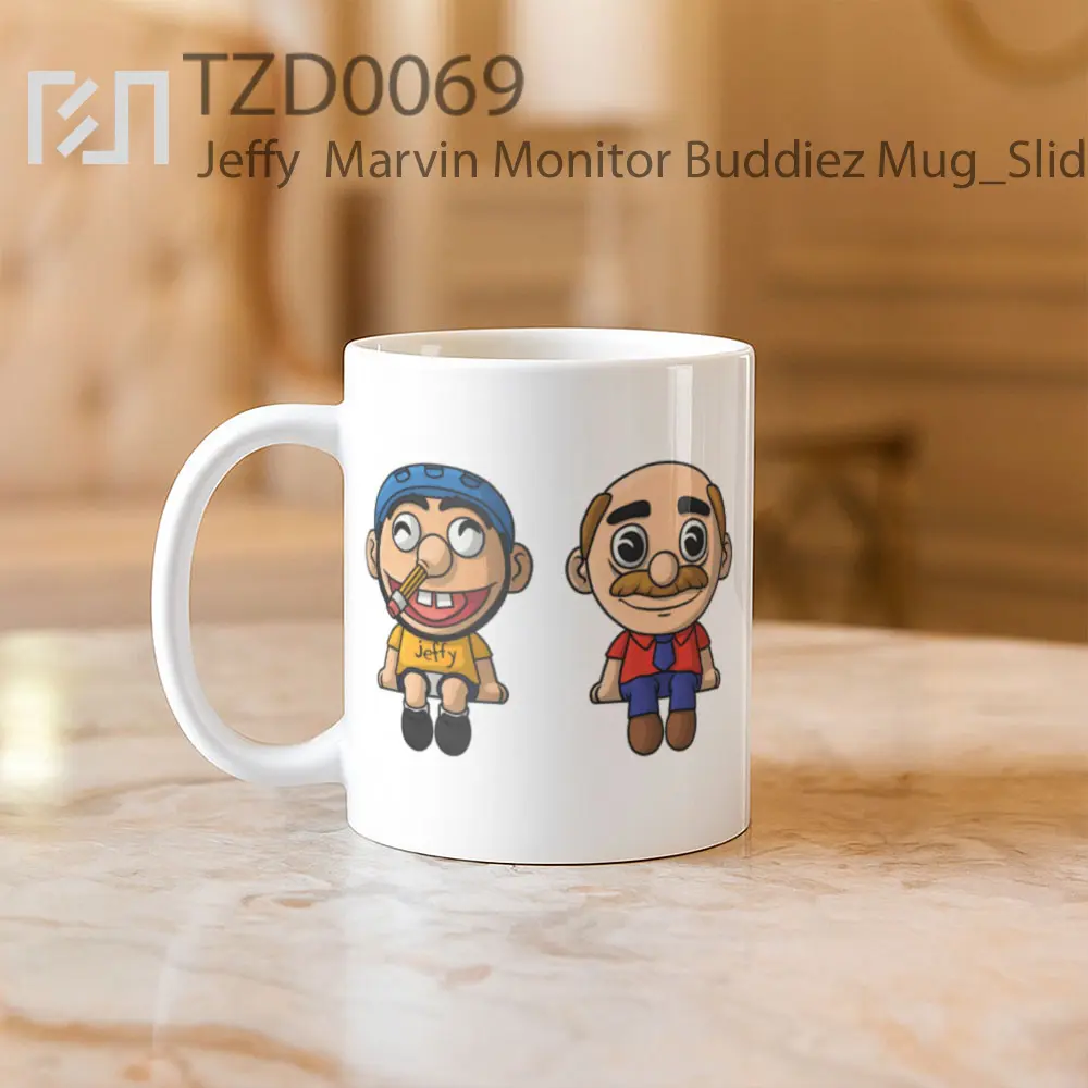 Jeffy  Marvin Monitor Buddiez Mug - All-side / Desain