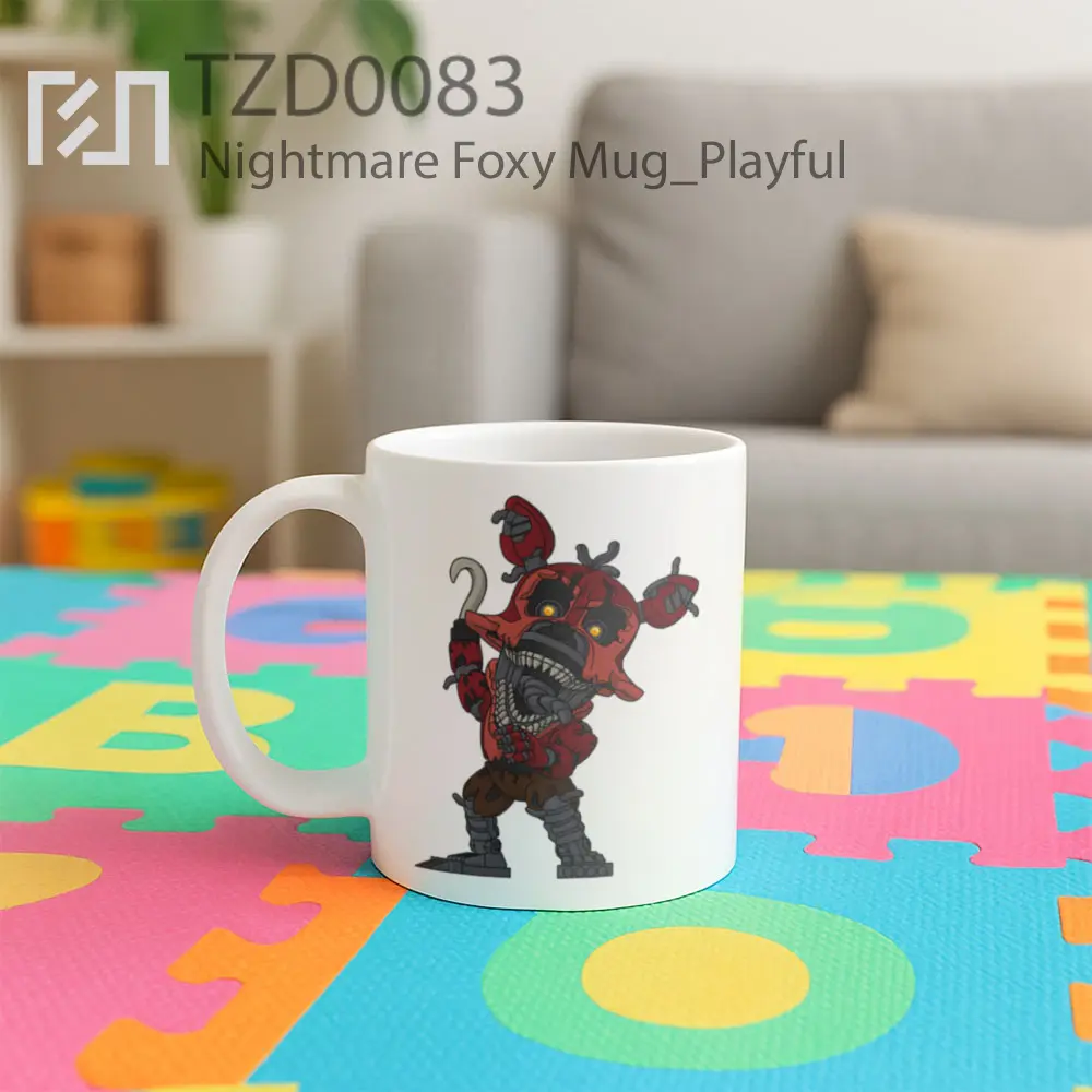 Nightmare Foxy Mug - All-side / Desain