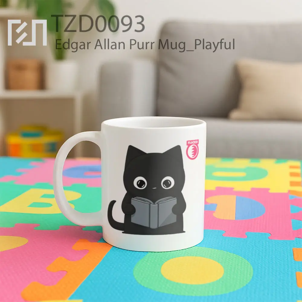 Edgar Allan Purr Mug - All-side / Desain