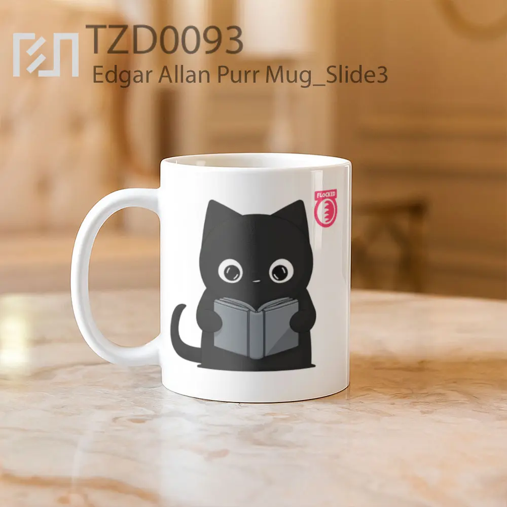 Edgar Allan Purr Mug - All-side / Desain
