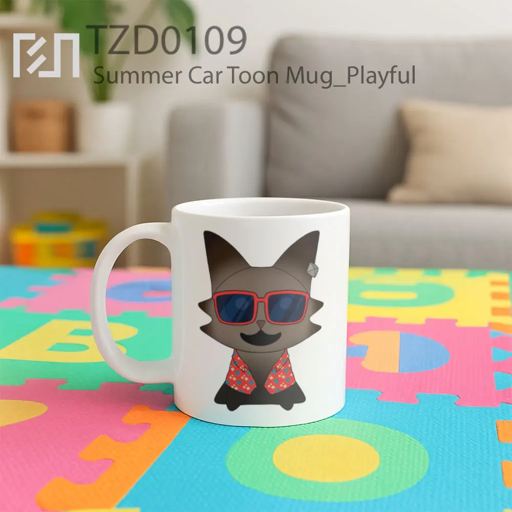 Summer Car Toon Mug - All-side / Desain