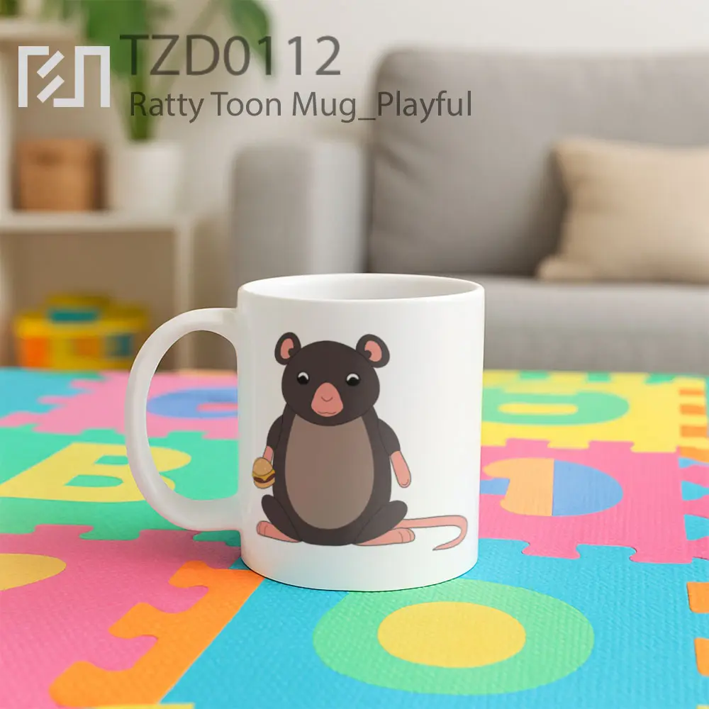 Ratty Toon Mug - All-side / Desain