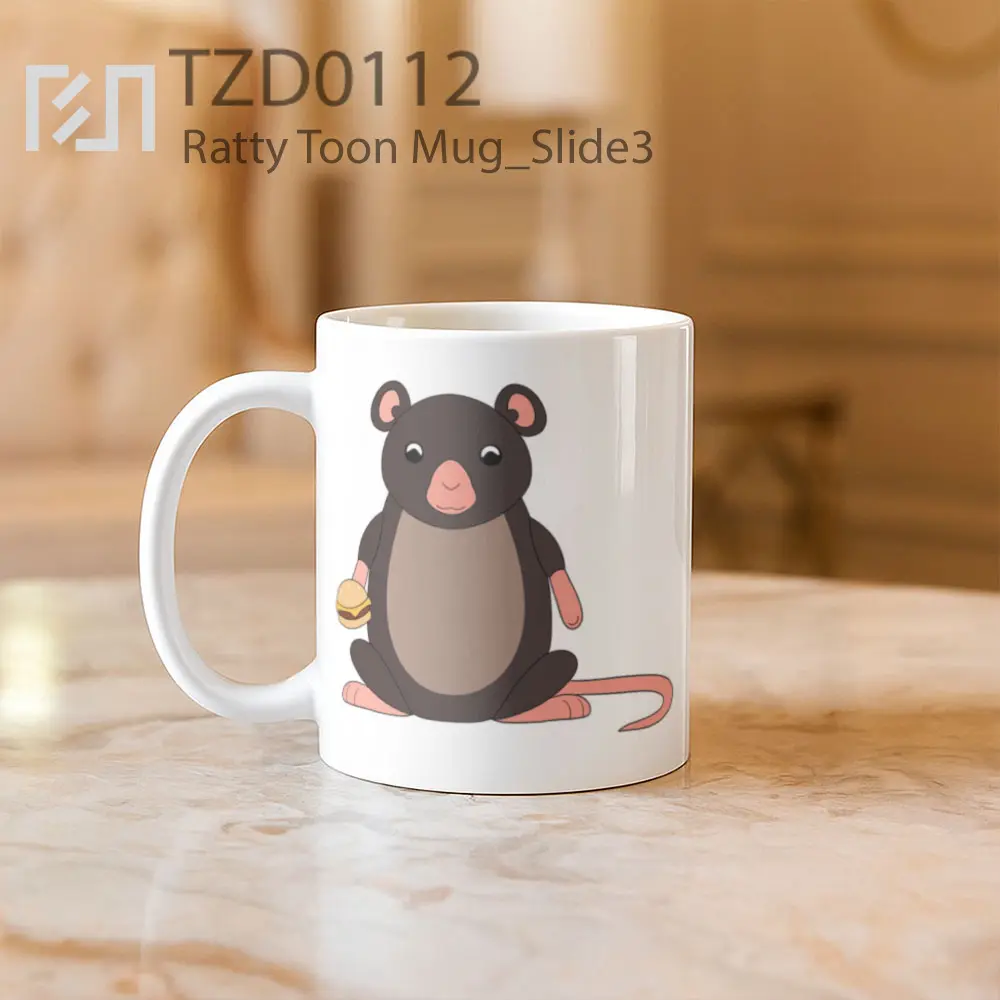 Ratty Toon Mug - All-side / Desain