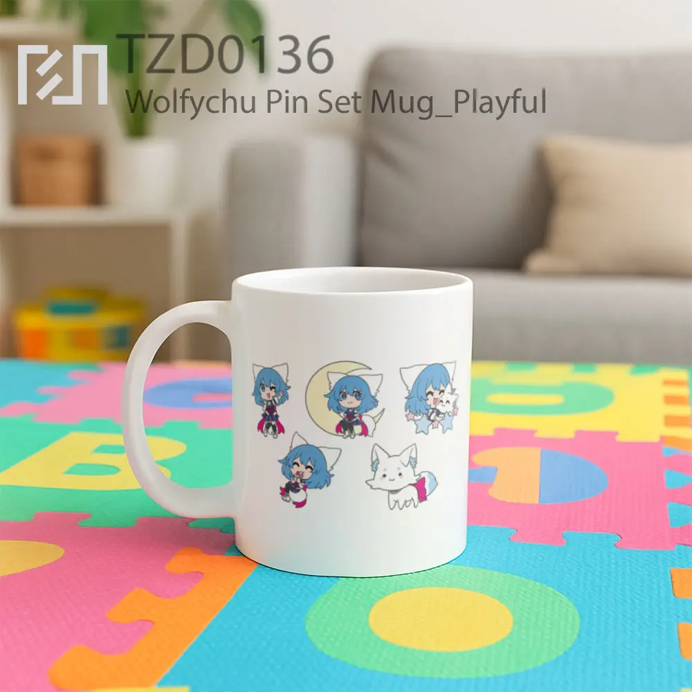 Wolfychu Pin Set Mug - All-side / Desain