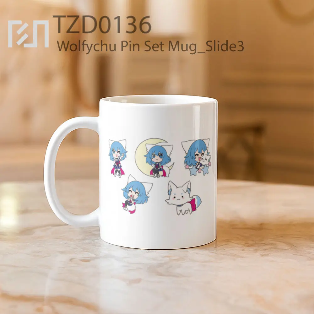 Wolfychu Pin Set Mug - All-side / Desain