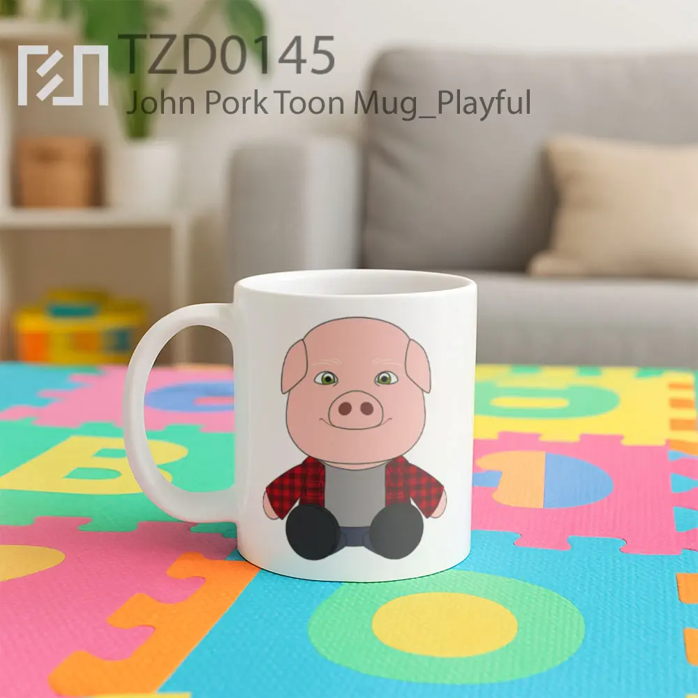 John Pork Toon Mug - All-side / Desain