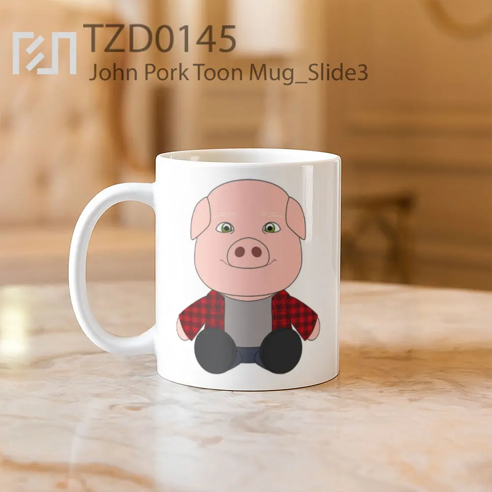 John Pork Toon Mug - All-side / Desain