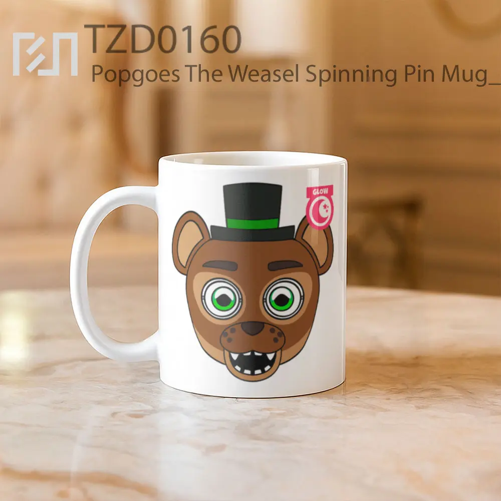 Popgoes The Weasel Spinning Pin Mug - All-side / Desain