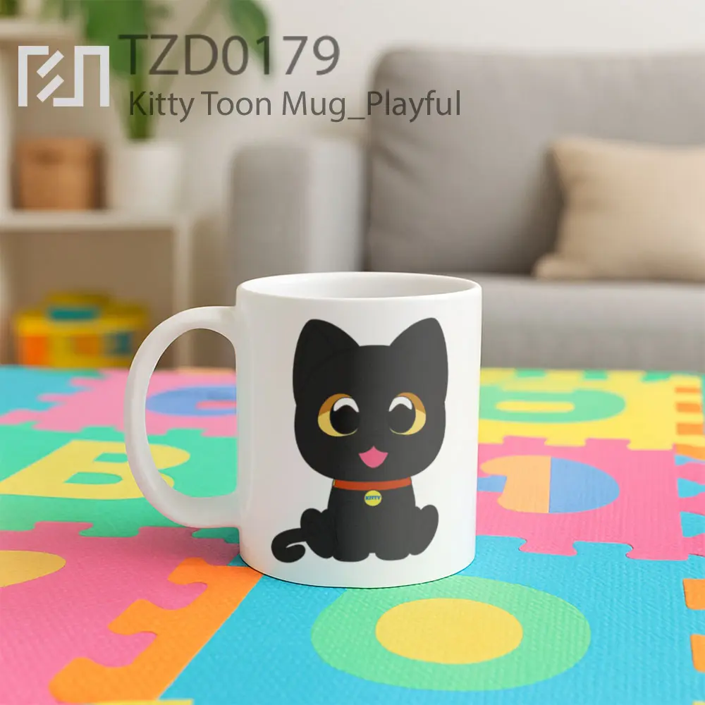 Kitty Toon Mug - All-side / Desain
