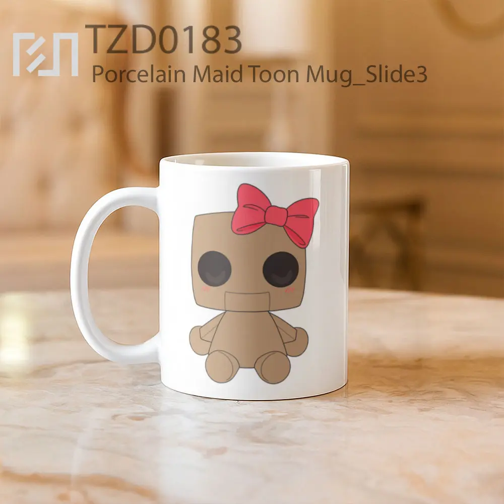 Porcelain Maid Toon Mug - All-side / Desain