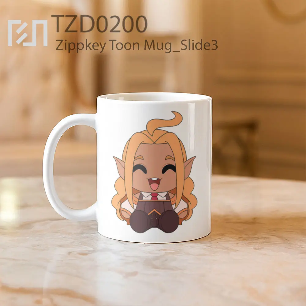 Zippkey Toon Mug - All-side / Desain
