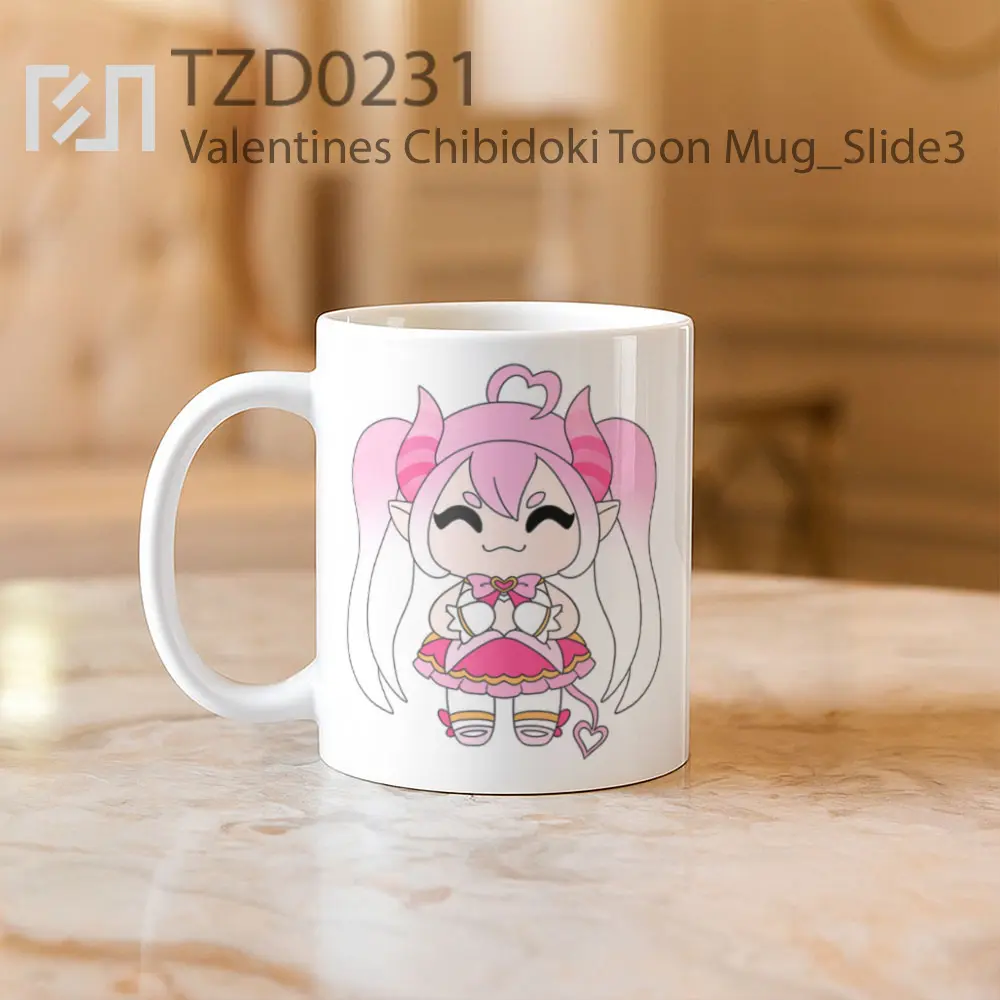 Valentines Chibidoki Toon Mug - All-side / Desain