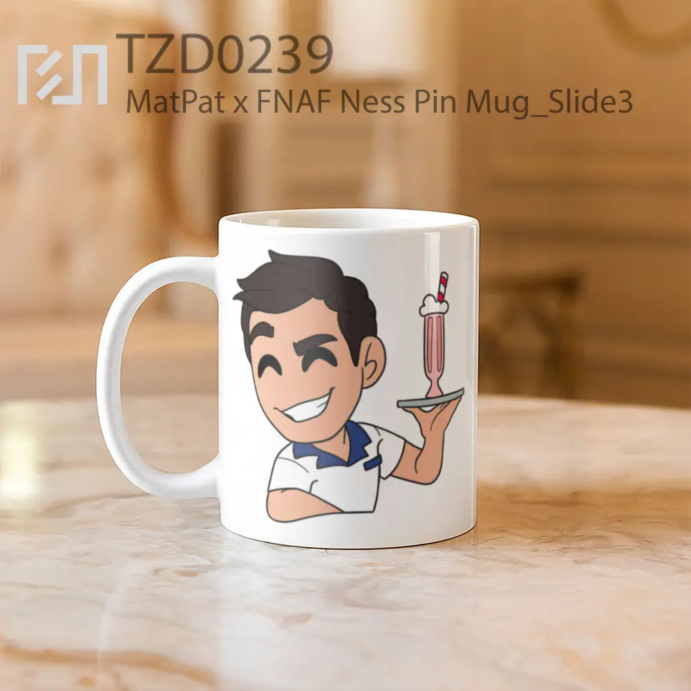 MatPat x FNAF Ness Pin Mug - All-side / Desain