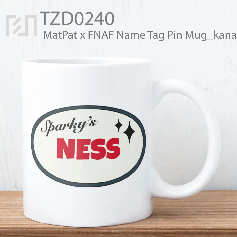 MatPat x FNAF Name Tag Pin Mug