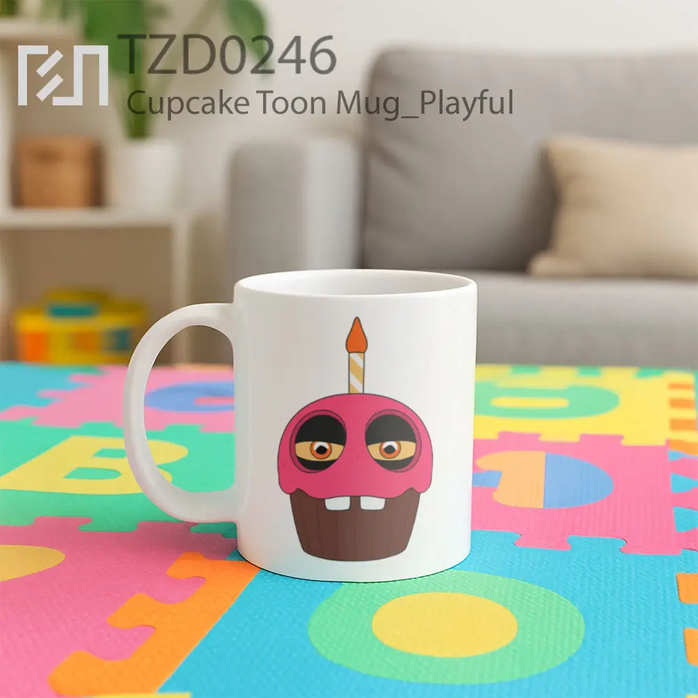 Cupcake Toon Mug - All-side / Desain