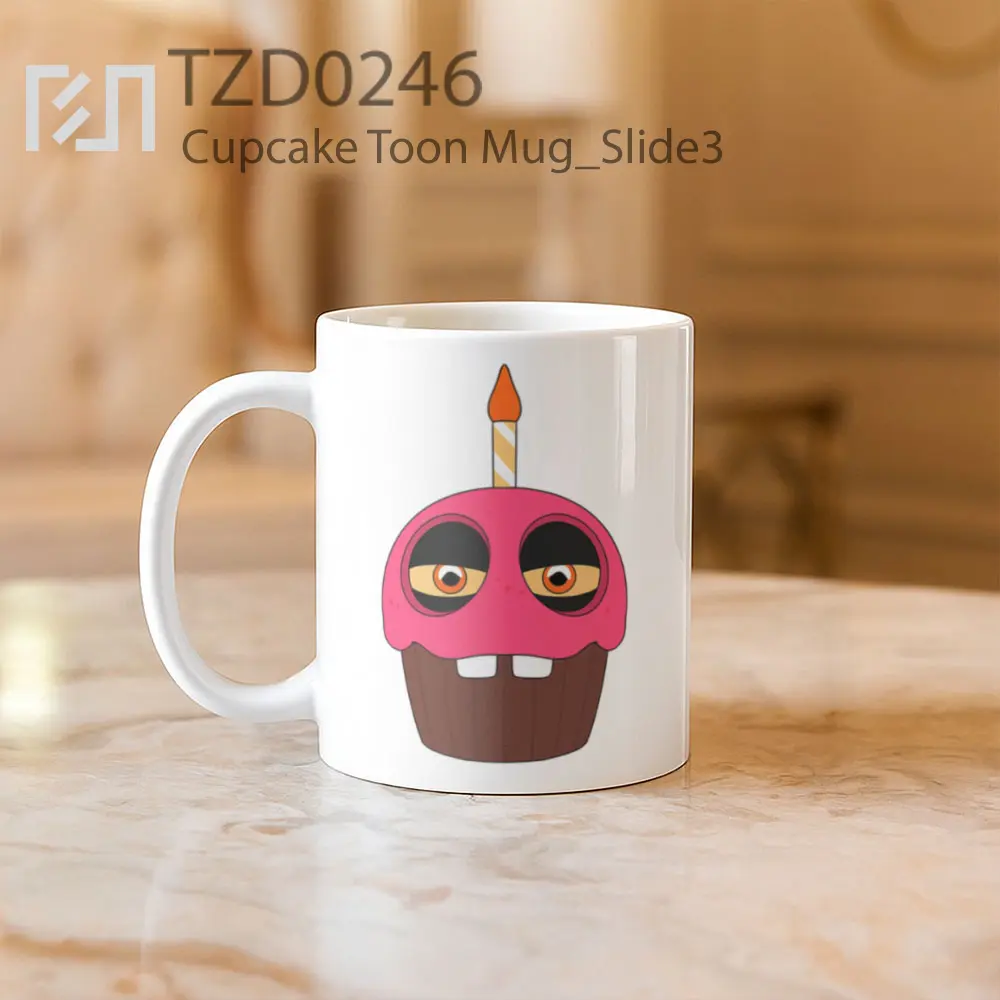 Cupcake Toon Mug - All-side / Desain
