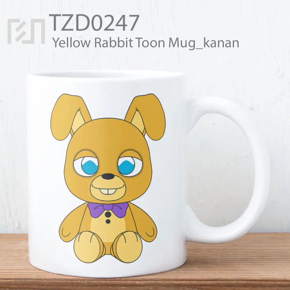 Yellow Rabbit Toon Mug