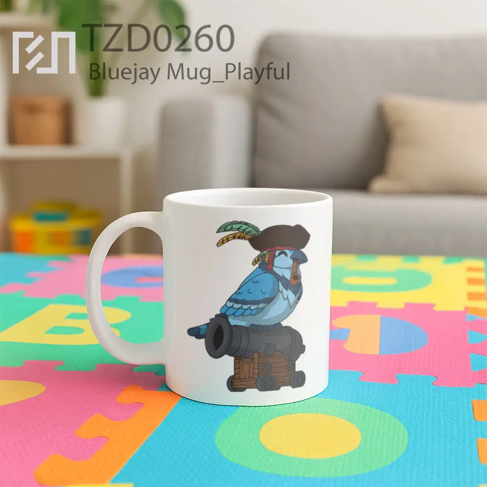 Bluejay Mug - All-side / Desain