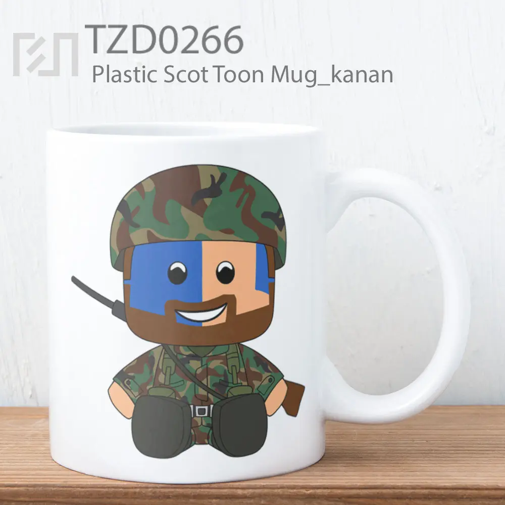 Plastic Scot Toon Mug