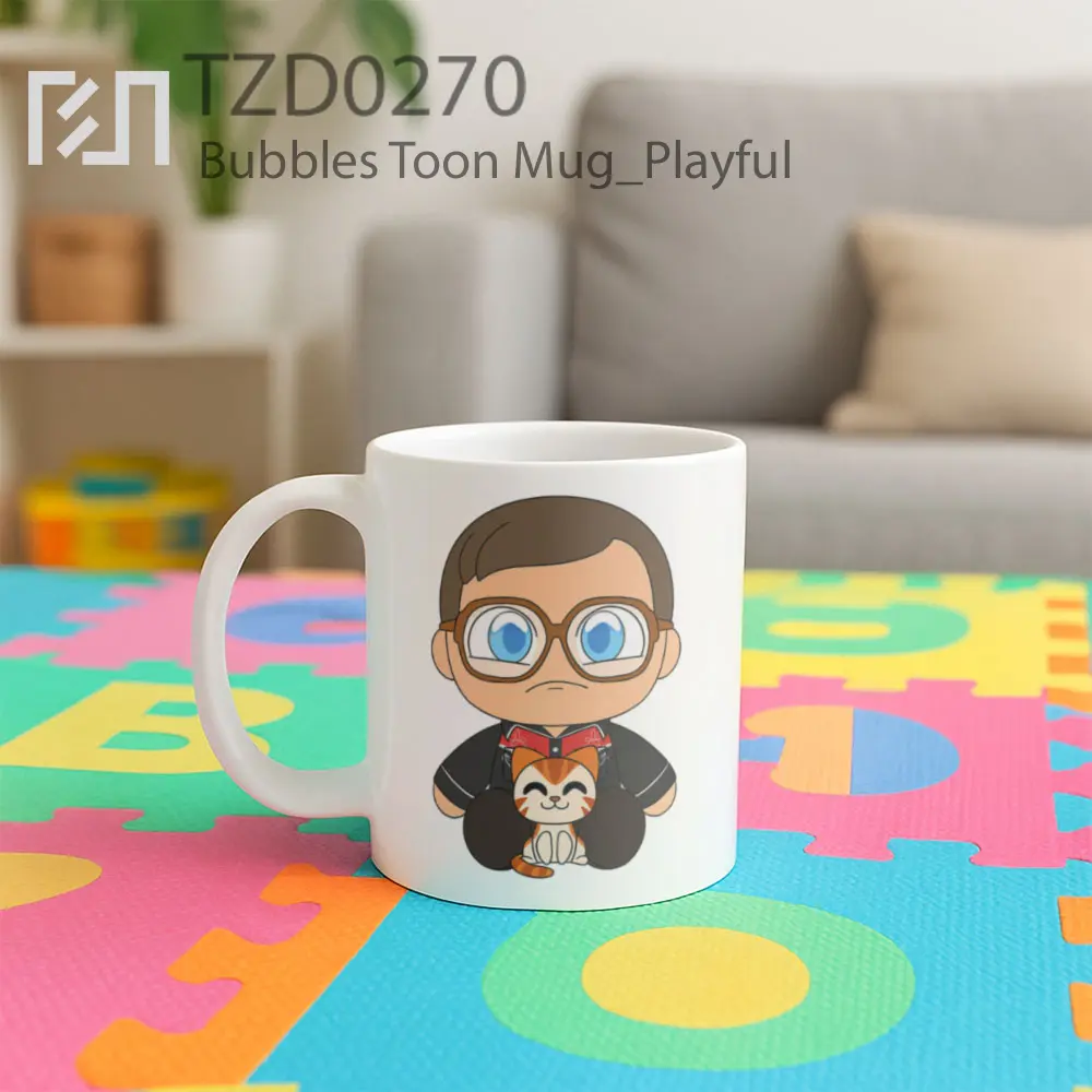 Bubbles Toon Mug - All-side / Desain
