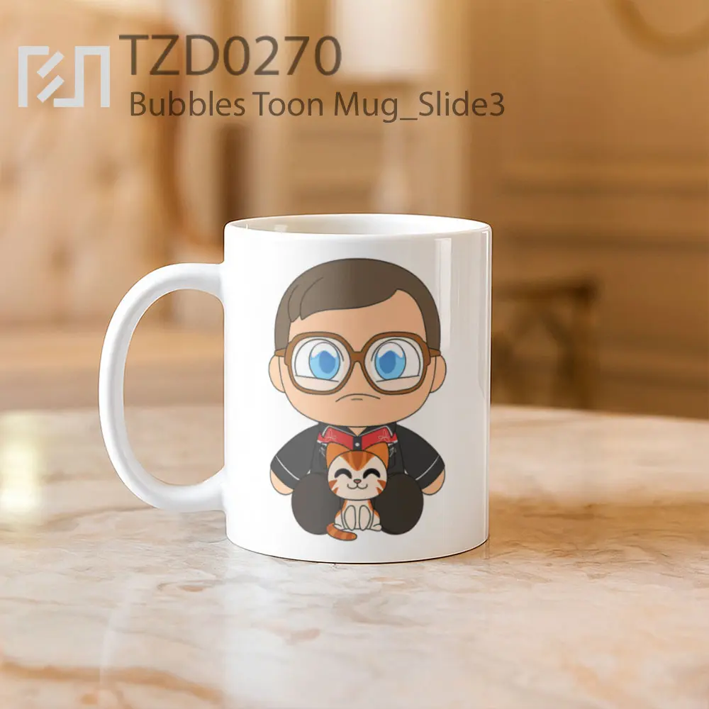 Bubbles Toon Mug - All-side / Desain