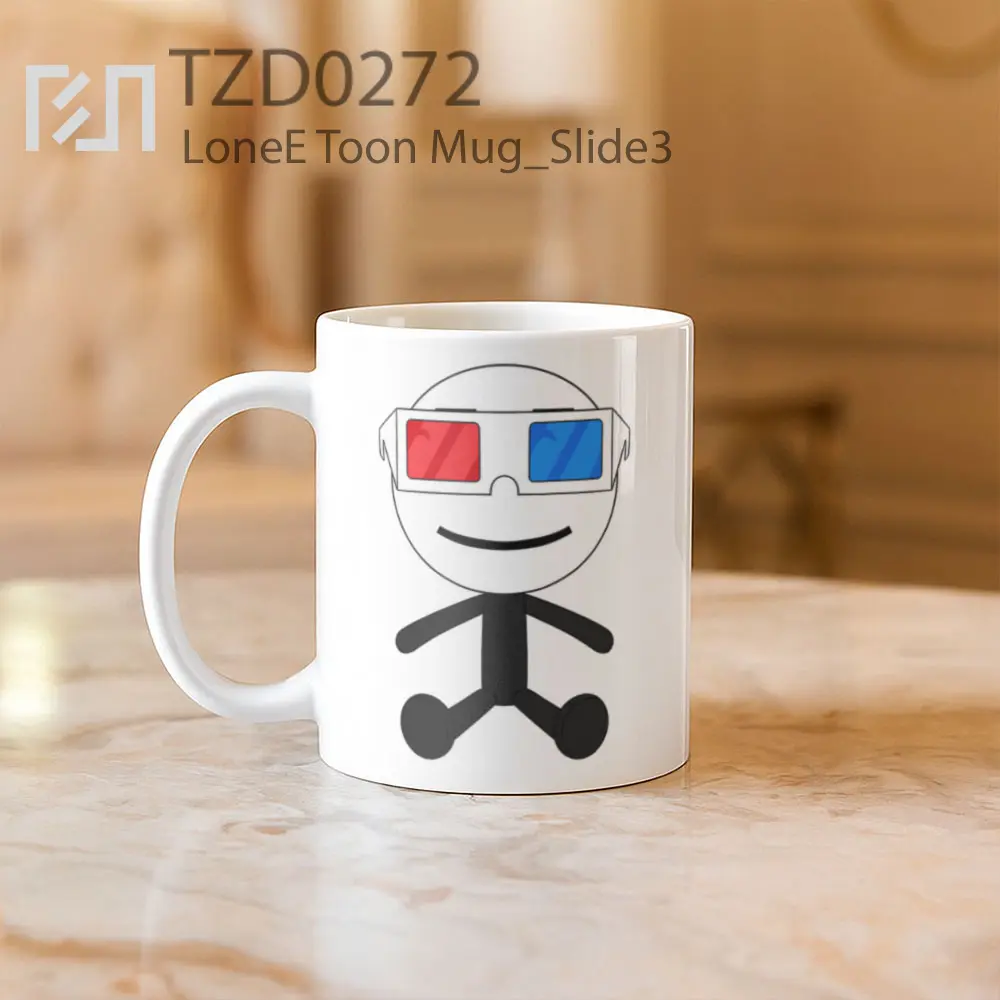 LoneE Toon Mug - All-side / Desain