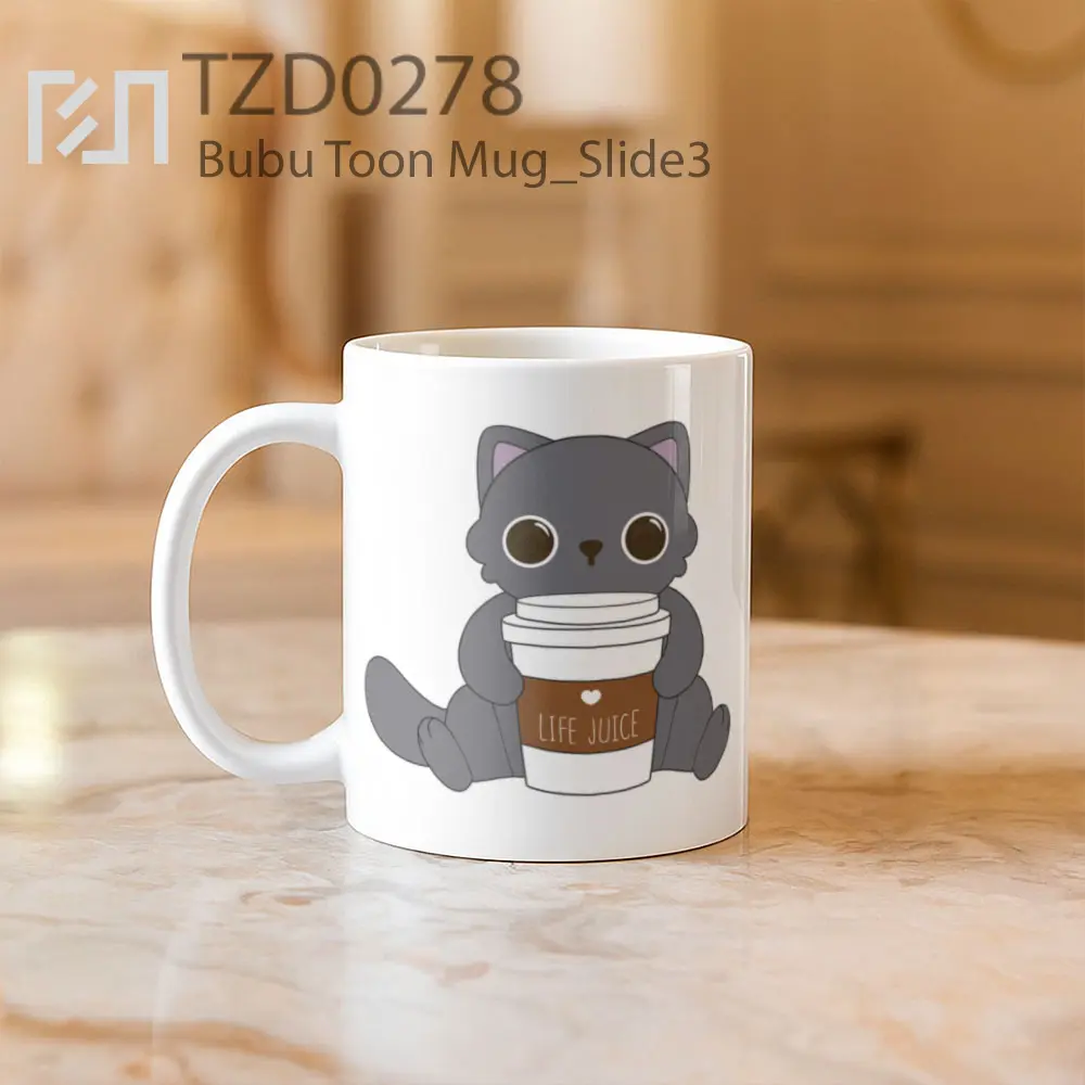 Bubu Toon Mug - All-side / Desain