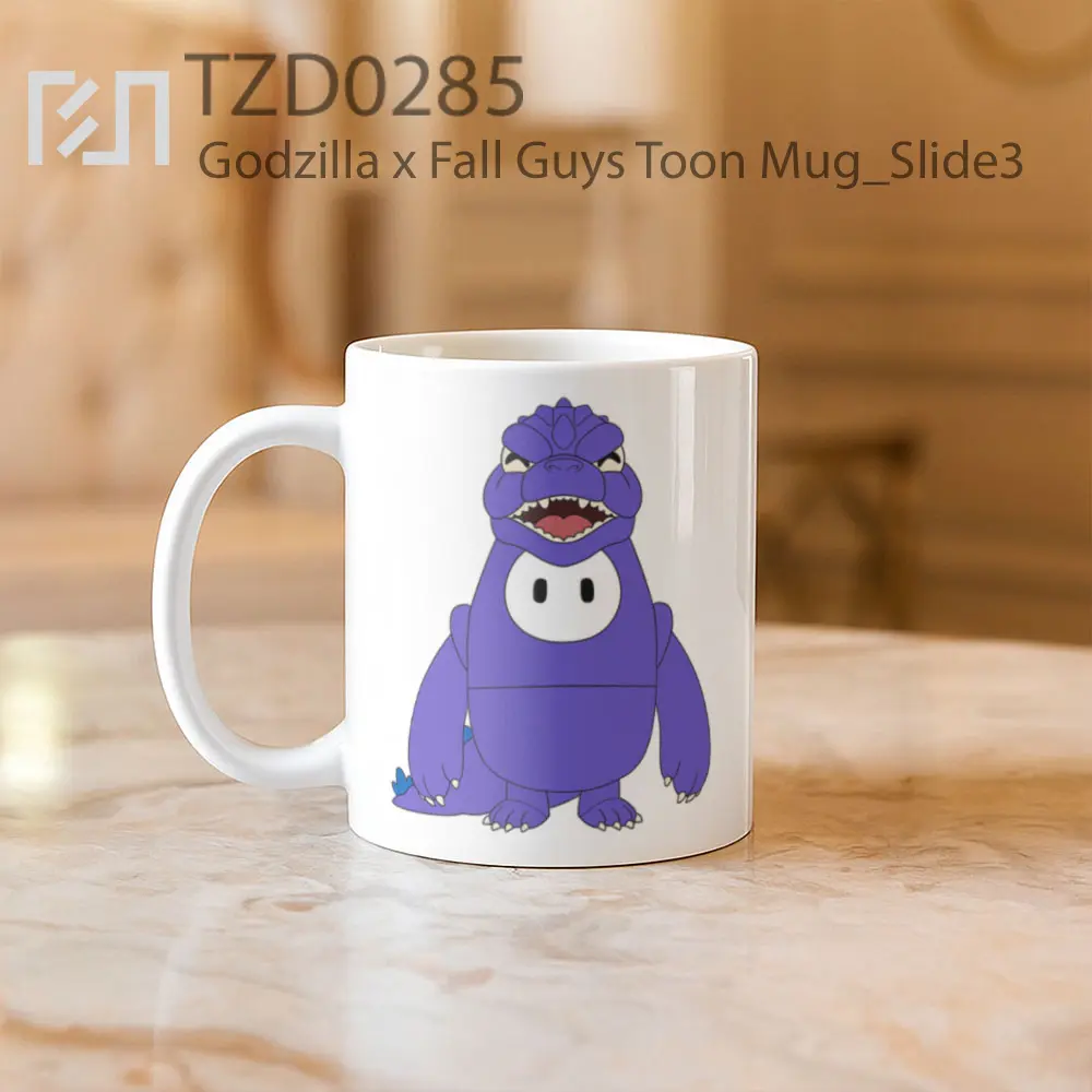 Godzilla x Fall Guys Toon Mug - All-side / Desain