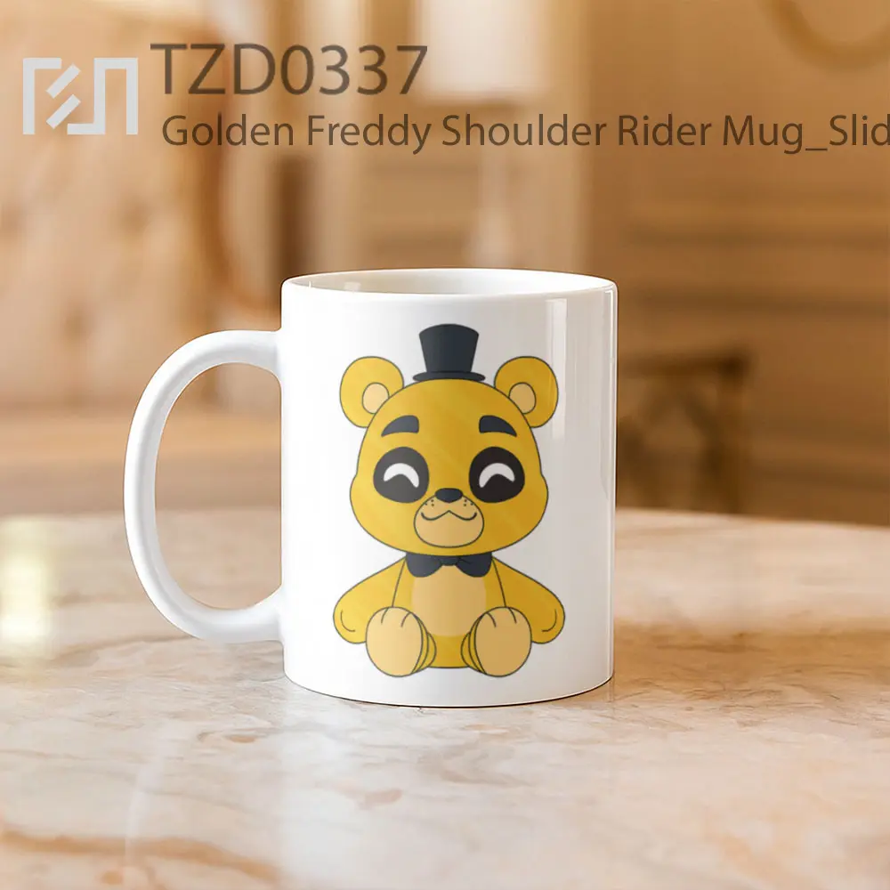 Golden Freddy Shoulder Rider Mug - All-side / Desain