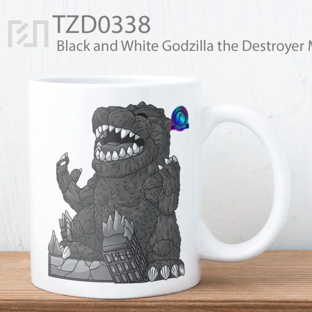 Black and White Godzilla the Destroyer Mug