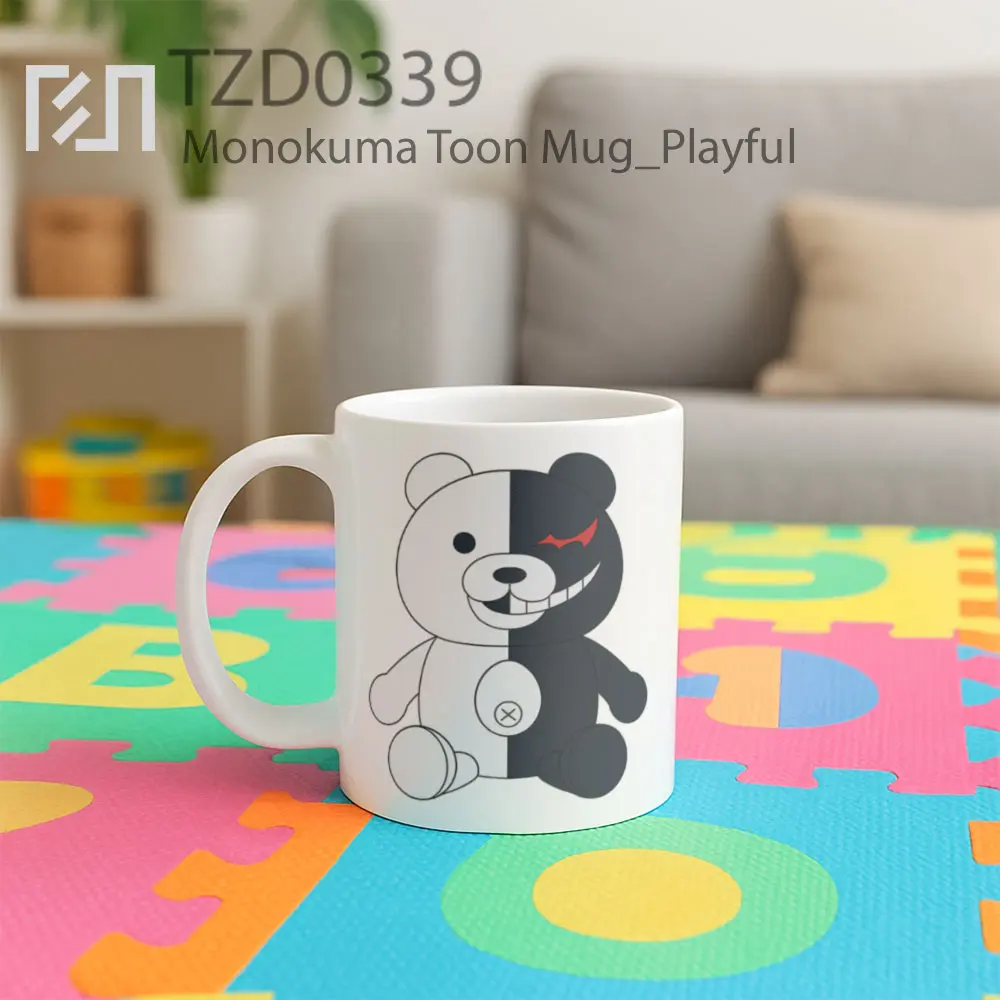 Monokuma Toon Mug - All-side / Desain