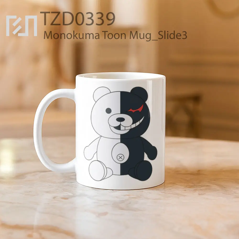 Monokuma Toon Mug - All-side / Desain
