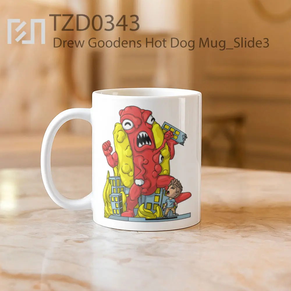 Drew Goodens Hot Dog Mug - All-side / Desain