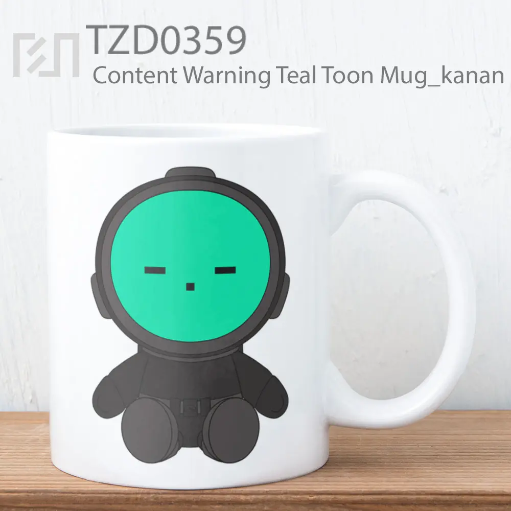 Content Warning Teal Toon Mug