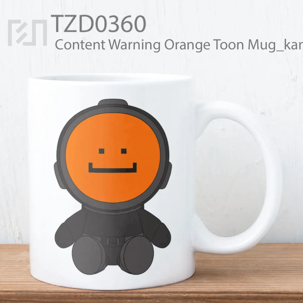 Content Warning Orange Toon Mug