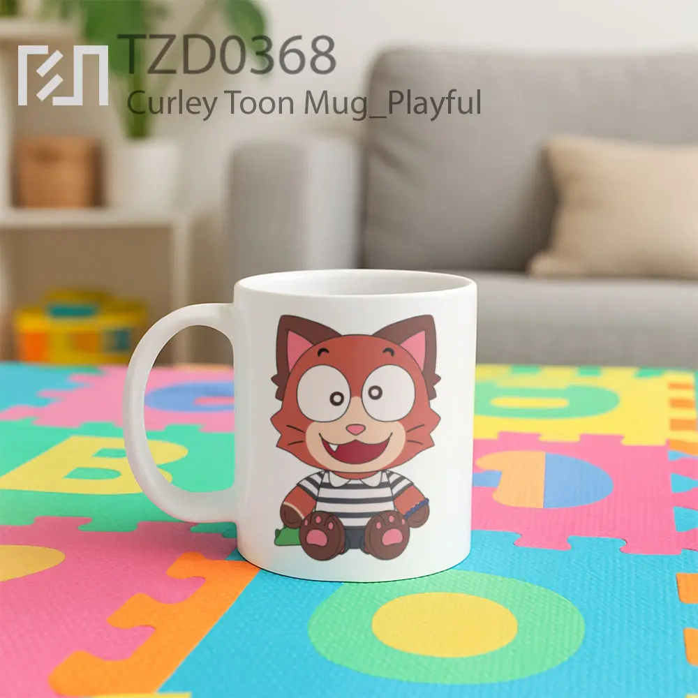 Curley Toon Mug - All-side / Desain