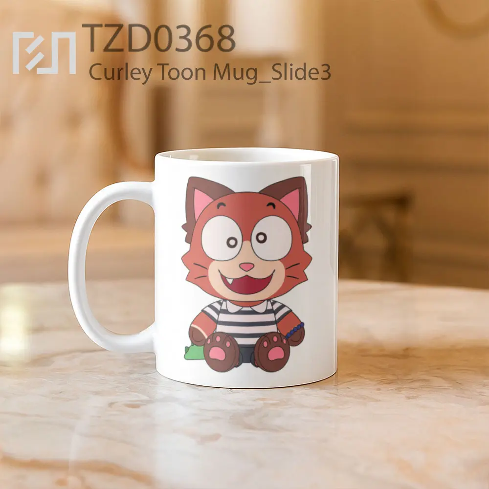 Curley Toon Mug - All-side / Desain