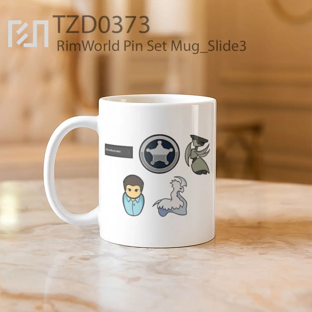 RimWorld Pin Set Mug - All-side / Desain