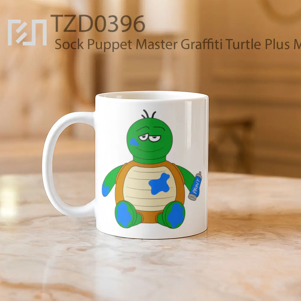 Sock Puppet Master Graffiti Turtle Plus Mug - All-side / Desain