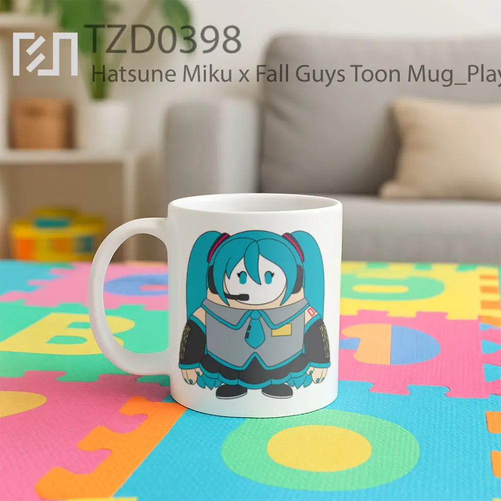 Hatsune Miku x Fall Guys Toon Mug - All-side / Desain