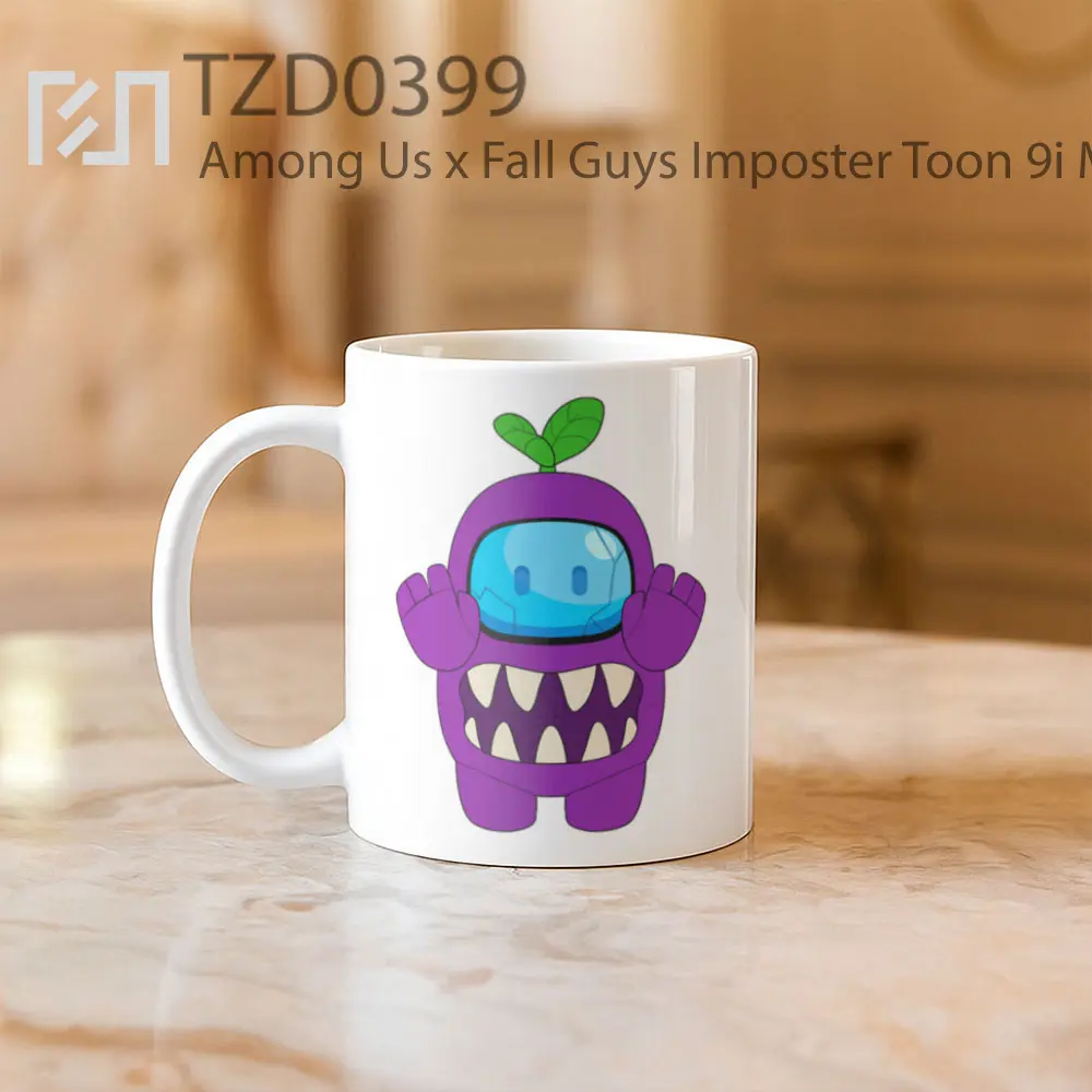 Among Us x Fall Guys Imposter Toon 9i Mug - All-side / Desain