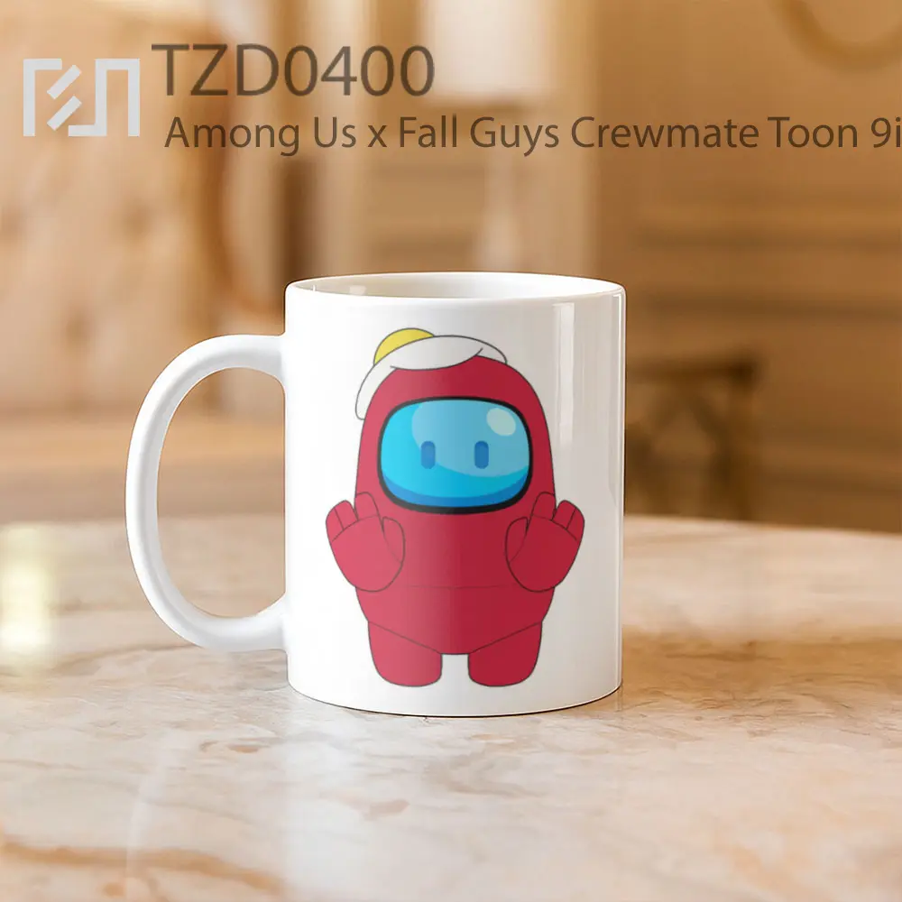 Among Us x Fall Guys Crewmate Toon 9i Mug - All-side / Desain