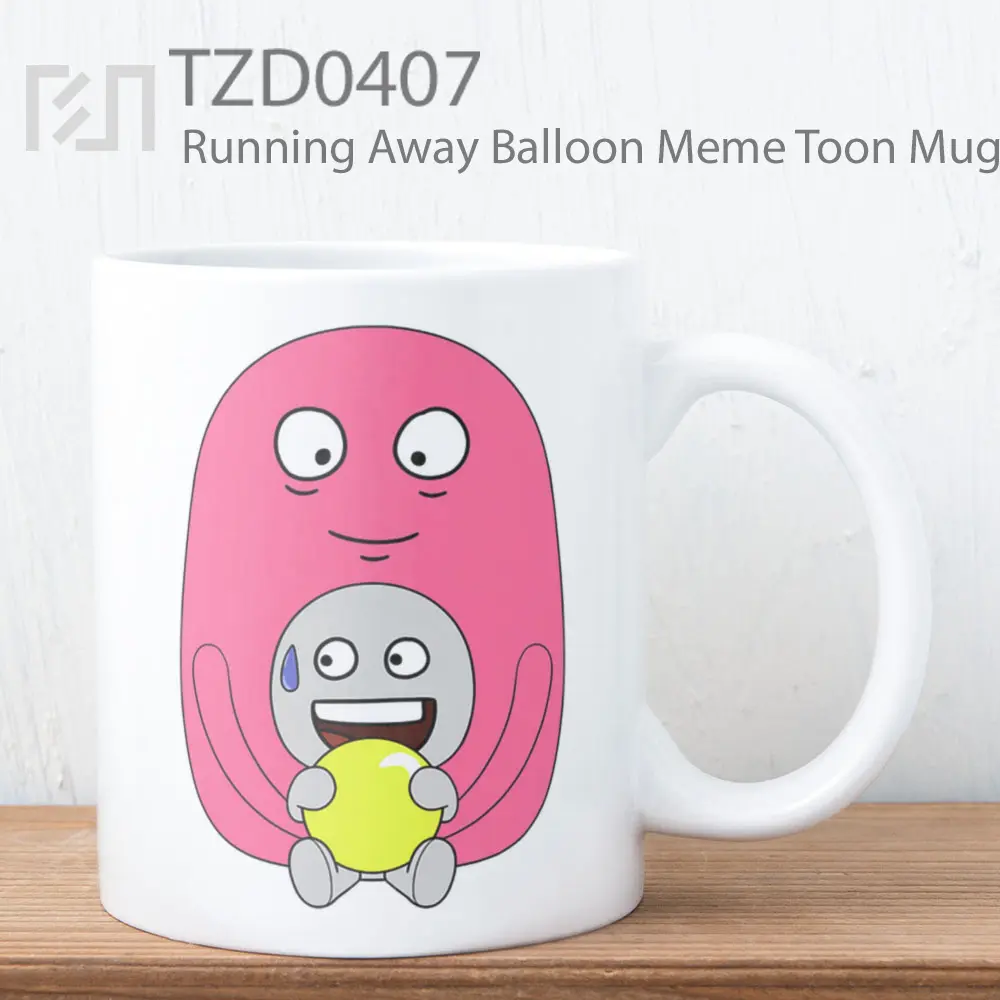 Running Away Balloon Meme Toon Mug