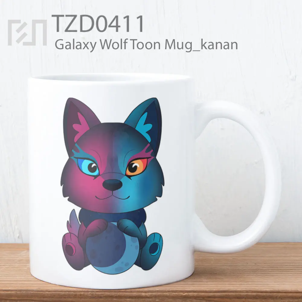 Galaxy Wolf Toon Mug